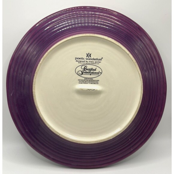 Tracy Porter Poetic Wanderlust Dinner Plates 11” Set of 2 Colorful Floral Boho - Picture 10 of 13